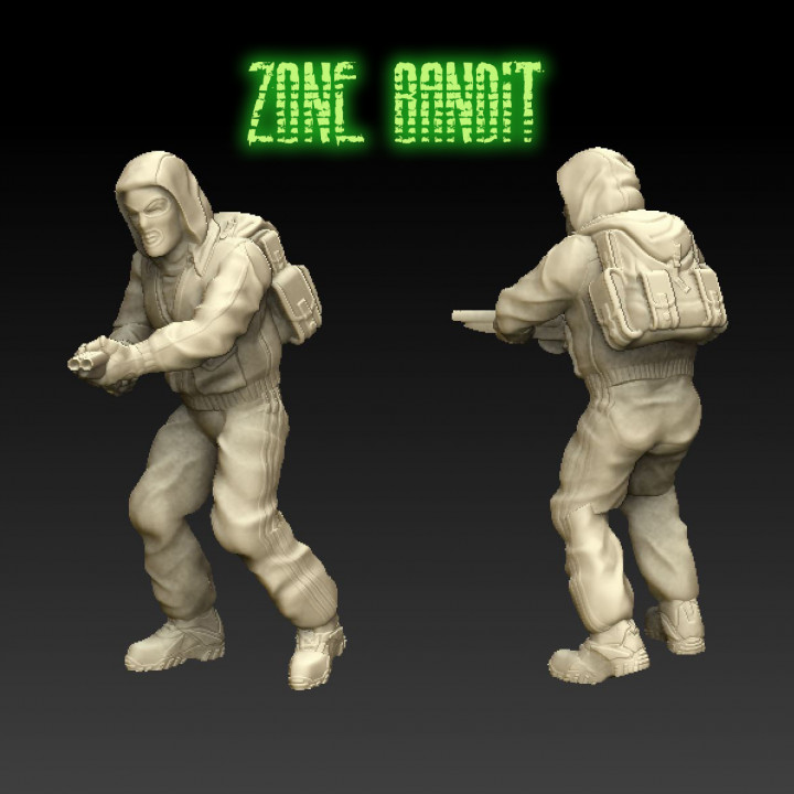 zona bandito wargaming carattere tavolo alfa 28mm 32mm apocalittico 3D print model - Mito3D