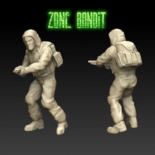 zone bandit wargaming personnage table alfa 28mm 32mm apocalyptique zona 3d print model - Mito3D