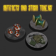 artifacts stash tokens wargaming token tabletop stalker 28mm zone 32mm scatter apocalyptic 3d print model - Mito3D