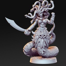 medusa - female serpent- 32mm dnd toys & games rpg 3d print model - Mito3D