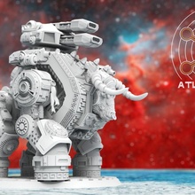minoan taurus dreadnought toys & games 40k army board greek sci-fi bull miniature scifi mech tabletop wargame forge 28mm 30k 40000 grimdark atlan 30000 3d print model - Mito3D