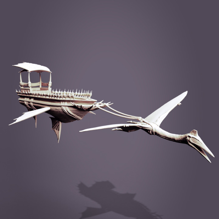 flying boat quetzalcoatlus toys & games dinosaur tabletop platform dnd 3D print model - Mito3D