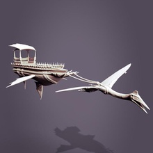 fliegend Boot Quetzalcoatlus Spielzeuge Spiele Dinosaurier Tischplatte Plattform dnd 3d print model - Mito3D