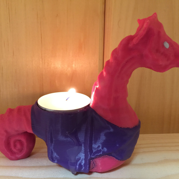 seahorse tealight & garden candleholder tealightholder tea-light asllexicon teacandle olsen toddolsen starlabs3d seahorsetealight tealite animaltealight 3D print model - Mito3D