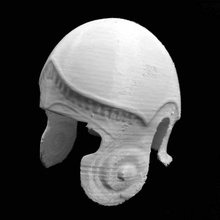 macedonian warrior's helmet british museum london scan 3d print model - Mito3D