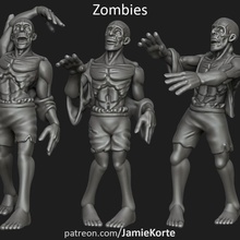 zombies toys & games miniatures zombie tabletop minis dnd 3d print model - Mito3D