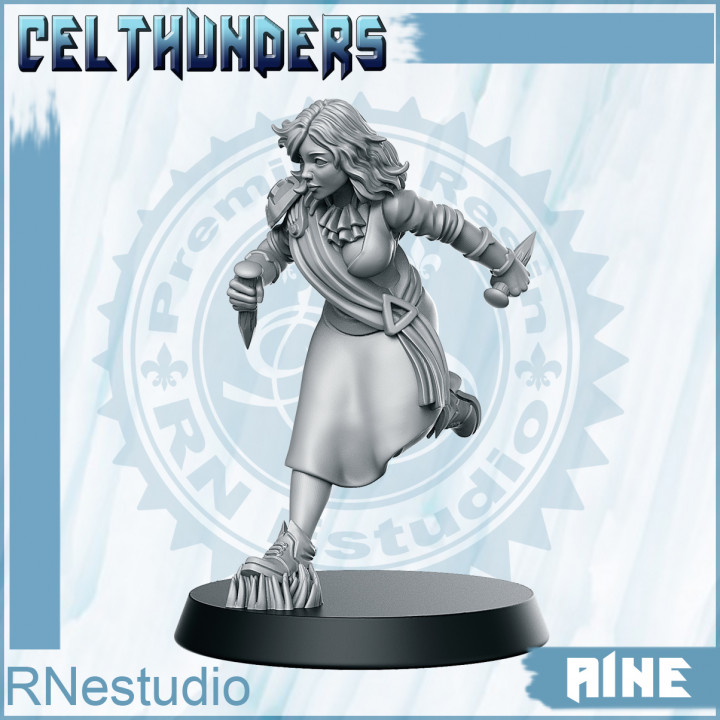 aine star player celthunders fantasy football 32mm toys & games norse kilt 3D print model - Mito3D