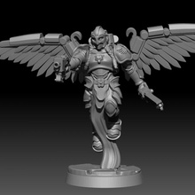 space valkyrie tabletop female viking wargaming scifi norse foundry minaiture sarks 3d print model - Mito3D