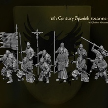 11th century spanish spearmen medieval spear wargames warhammer spain infantry 28mm saga knights crusades iberia spearmen theninthage oathmark reconquista ageofcrusades