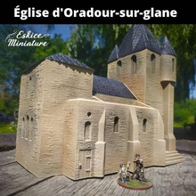 glise d'oradour glane 28mm jeu guerre jouets Jeux miniature église ww2 paysage eskice cors oradour 3d print model - Mito3D