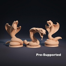 géant serpents jouets Jeux animal reptile miniature serpent cobra vipère dnd sombre escroc couleuvres vipères 3d print model - Mito3D