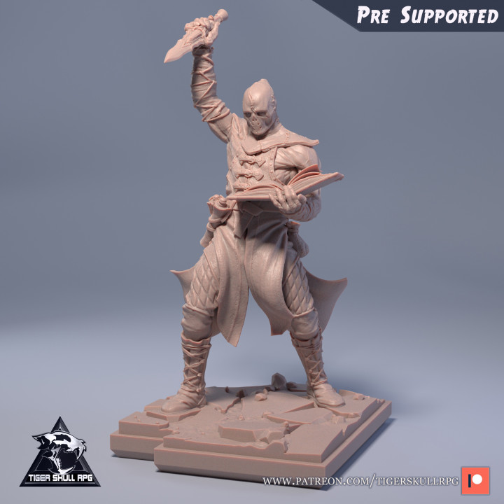deathless harvester toys & games dungeons undead wizard caster dungeonsanddragons spell dnd necromancer apprentice necron masked 3D print model - Mito3D