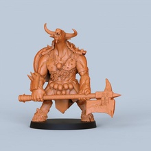Minotaur poz oyuncaklar oyunlar rpg Warhammer savaş oyunu dnd Tauren 3d print model - Mito3D