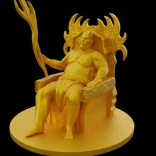 mammon lord greed demon devil king staff evil throne fiend 3d print model - Mito3D