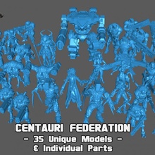centauri war machine horde collection toys & games 40k alien army creature horror monster robot space warhammer zombie scifi mech mutant cyberpunk daemon pack bundle cyber proxy 3d print model - Mito3D