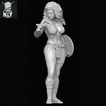 klt niña juguetes juegos bárbaro fantasía hembra combatiente mesa 3d print model - Mito3D