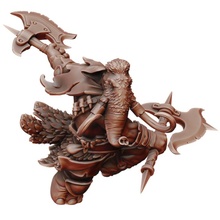 elefante brinquedos jogos bárbaro dragões masmorras fantasia martelo guerra Guerreiro miniatura dnd loxodon 3d print model - Mito3D