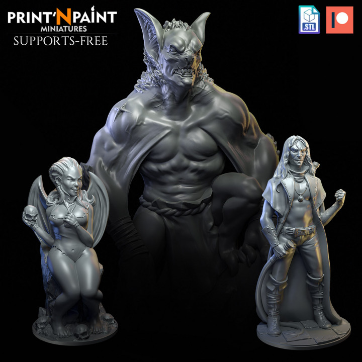 notte caccia bundle giocattoli Giochi draghi dungeon mini modello non morti vampiro warhammer pittura miniatura supporto età dnd 9th esploratore castlevania sigmar nosferatu vampiri 3D print model - Mito3D