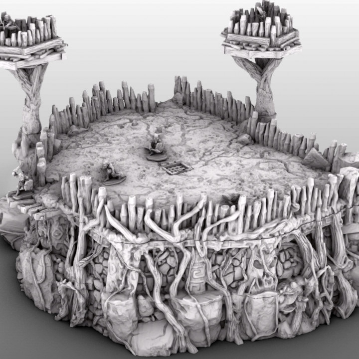 huge swamp goblin fort toys & games orc 3D print model - Mito3D