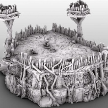 huge swamp goblin fort toys & games orc 3d print model - Mito3D