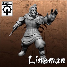 qin-terracotta tomb king-lineman 01 toys & games bowl fantasy football game king undead blood tabletop lineman 3d print model - Mito3D