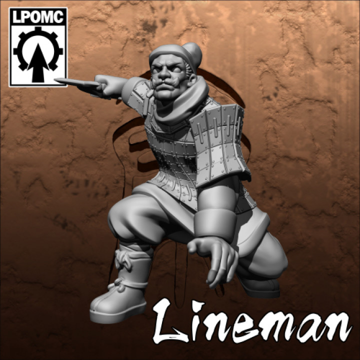 qin terracotta túmulo king lineman 08 brinquedos jogos tigela fantasia futebol rei Morto vivo sangue tampo mesa atacante 3D print model - Mito3D