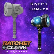 rivet's hammer rift fan art prop cosplay playstation ratchet clank ratchet&clank rivet ps5 r&c 3d print model - Mito3D