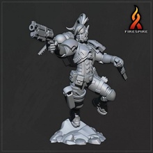 female armored soldier toys & games 40k armor space marine 3d print model - Mito3D