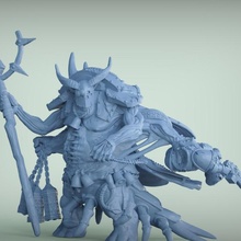 aldebarano demonio martillo guerra juego Nurgle w40k príncipe demon prince scalapendra 3d print model - Mito3D
