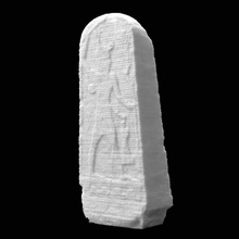 stele baal thunderbolt louvre paris scan 3d print model - Mito3D