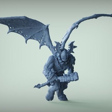 alkaprah warhammer wargame chaos w40k warhammer40000 khorne demonprince demon-prince 3d print model - Mito3D