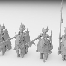 Elf Ejderha süvari minyatürler modüler elf fantezi Warhammer minyatür dnd Kingsofwar aos kow fantastik mantıklı yüksek opr prensi ejderha süvarisi 3d print model - Mito3D