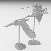 elven eagle chariot miniature modular elf fantasy rpg warhammer dnd aos kow fantasyminiature kingofwar mantic highelf opr 3d print model - Mito3D