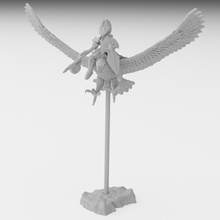 elven hero eagle miniature modular elf fantasy warhammer dnd kingsofwar aos kow fantasyminiature mantic highelf opr prince 3d print model - Mito3D