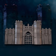 elven gate walls - digital 3dprint patreon gates scenography davalegames 3d print model - Mito3D