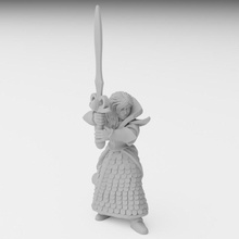 elven warrior princess miniature elf fantasy warhammer tabletop wargame dnd kingsofwar aos kow fantasyminiature mantic highelf opr swordmaiden 3d print model - Mito3D