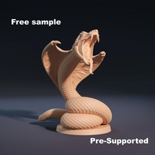 giant snake free sample toys & games animal reptile miniature enemy cobra viper dnd serpent vipersnakes 3d print model - Mito3D