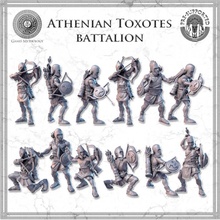 athenian toxotes battalion toys & games stl archer fantasy greek historical mythology soldier wargaming warrior miniature athens tabletop wargame 32mm presupported unsupported supported toxote athenians 3d print model - Mito3D