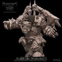 black orc warlord toys & games boss dragons dungeons fantasy mini rpg school war warhammer miniature age tabletop arena supports wargame dnd 9th aos ttrpg kow presupported pre-supported supported ninth 3d print model - Mito3D