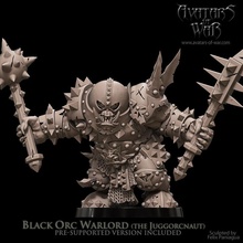 black orc warlord juggorcnaut toys & games dragons dungeons fantasy mini rpg school war warhammer miniature age tabletop arena supports wargame dnd 9th aos ttrpg kow presupported pre-supported supported ninth avatars deathmatch 3d print model - Mito3D