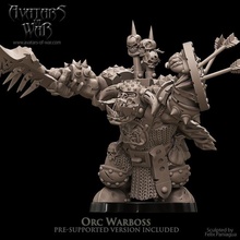 orc warboss toys & games dragons dungeons fantasy mini rpg school war warhammer miniature age tabletop arena supports wargame warlord dnd 9th aos ttrpg kow presupported pre-supported supported ninth avatars deathmatch 3d print model - Mito3D