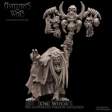 orc witch toys & games dragons dungeons fantasy mini rpg school war warhammer miniature age tabletop arena supports wargame dnd 9th sorcerer shaman aos ttrpg kow presupported pre-supported supported ninth avatars 3d print model - Mito3D