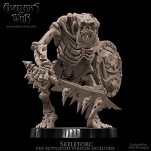 orc skeleton toys & games dragons dungeons fantasy mini rpg school undead vampire war warhammer miniature age tabletop arena supports wargame dnd 9th aos ttrpg kow presupported pre-supported counts supported ninth 3d print model - Mito3D