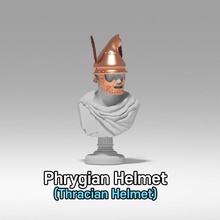 phrygien casque accessoires cosplay ancien décoration Grèce grec guerrier hellénique 3d print model - Mito3D