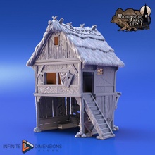 thatched storehouse toys & games fantasy medieval storage terrain garage workshop wightwood 3d print model - Mito3D