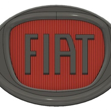 Fiat Logo Ventilator Kunst Palette Autos Mehrfarbig Multimaterial mmu 3d print model - Mito3D