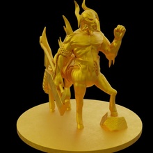 armanite toys & games demon fighter warrior centaur cavalry demonic abyssal greataxe 3d print model - Mito3D