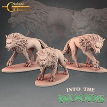 wolfs tabletop dragon mini roleplay wolf miniature dungeon galaad 3d print model - Mito3D