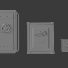 bank safes store dungeons miniatures roleplay terrain props fallout tabletop wargame pathfinder wasteland 3d print model - Mito3D