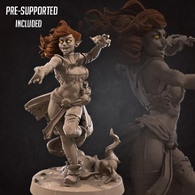 ember firestarter 2 versions tabletop charm female game girl sexy wizard miniature mage boardgame exotic elemental genie patreon spell pyro pinup dnd sorceress sorcerer genasi exxotic skimpy 3d print model - Mito3D